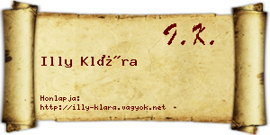 Illy Klára névjegykártya