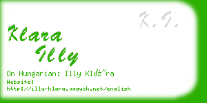 klara illy business card